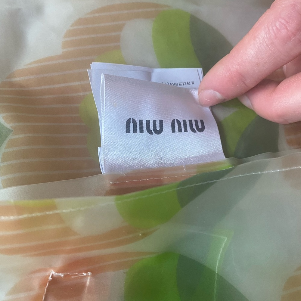 Miu Miu Abstract Pattern Raincoat - image 5